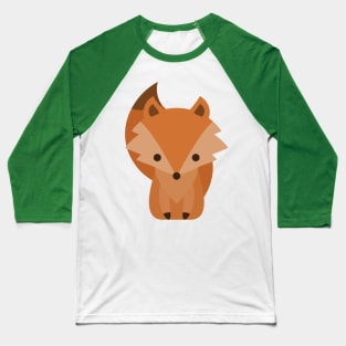 Cute Baby Fox Cartoon Baseball T-Shirt